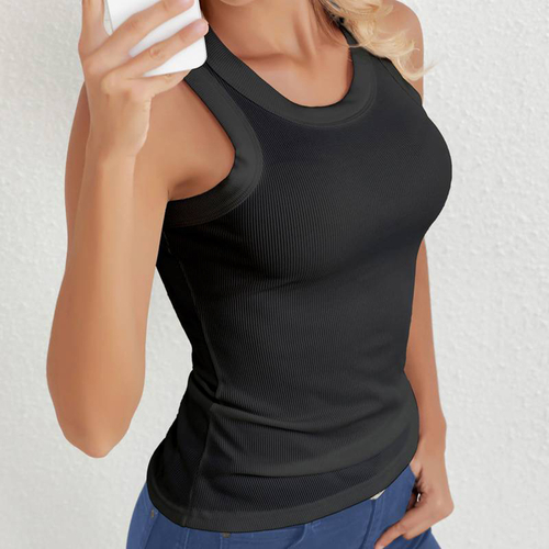 Main Women Ribbed Sleeveless Slim Fit Basic Tank Top for Mothers Day Gifts image